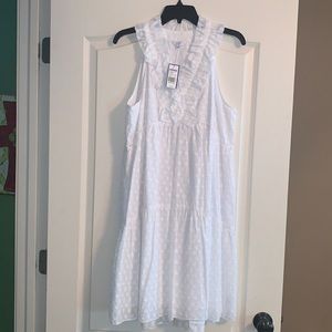 NWT Crown & Ivy white lined sleeveless dress. XL